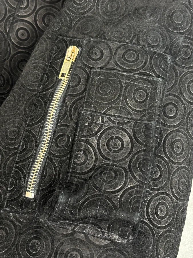 AW2016 Givenchy Sample Circle Black Leather Bomber Jacket adReitb 13