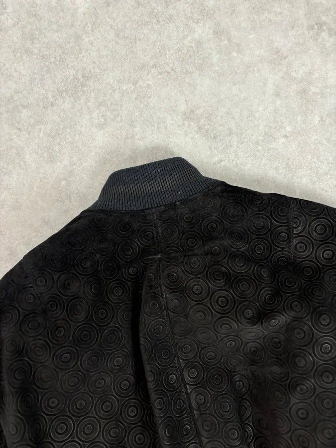 AW2016 Givenchy Sample Circle Black Leather Bomber Jacket adReitb 4