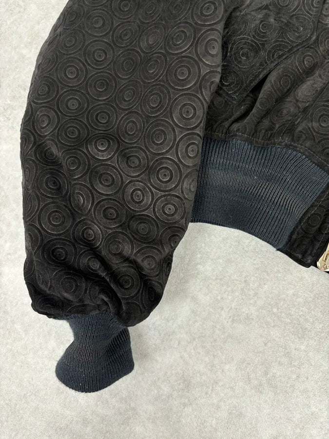 AW2016 Givenchy Sample Circle Black Leather Bomber Jacket adReitb 12