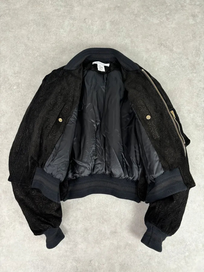 AW2016 Givenchy Sample Circle Black Leather Bomber Jacket adReitb 6