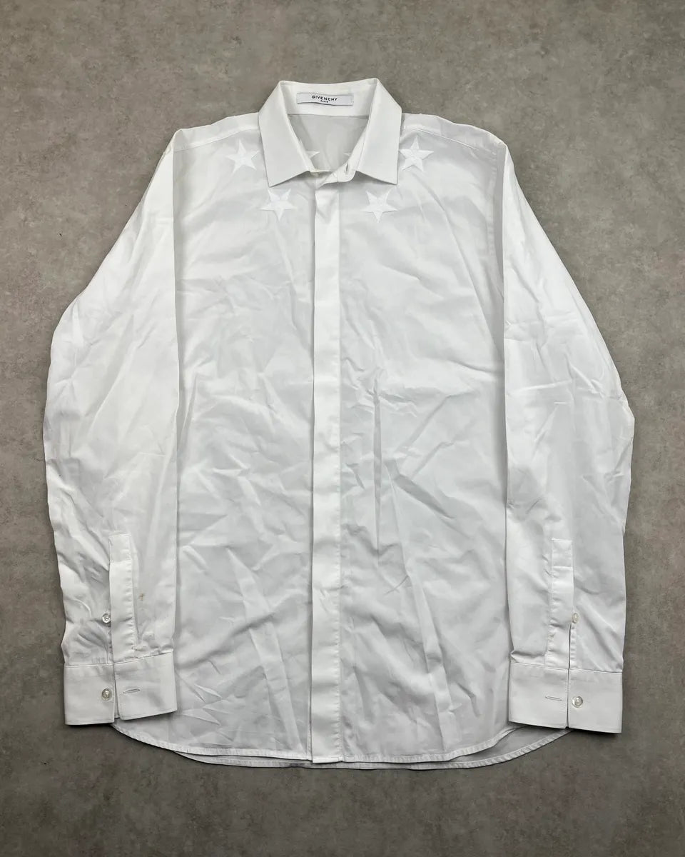 SS2017 Givenchy White Star Embroidered Shirt by Riccardo Tisci iwKuvbk 0
