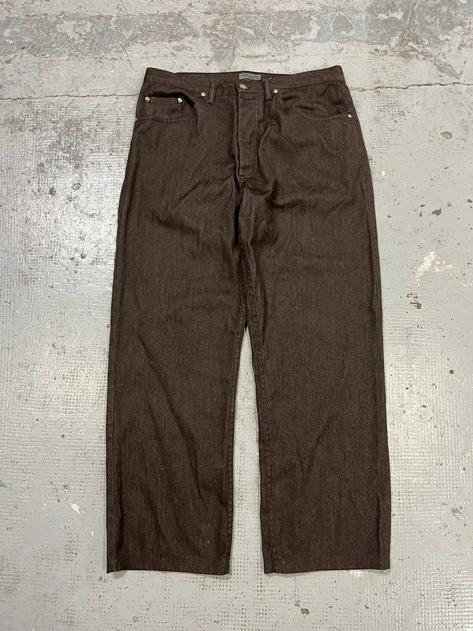 2000s Givenchy Wide Brown Pants VoxUlte 0