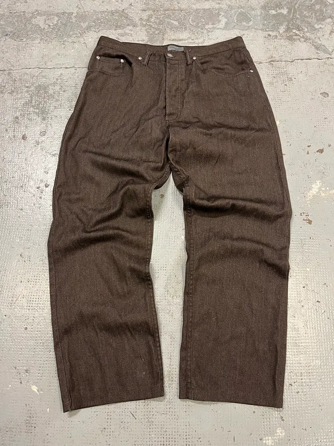 2000s Givenchy Wide Brown Pants VoxUlte 4