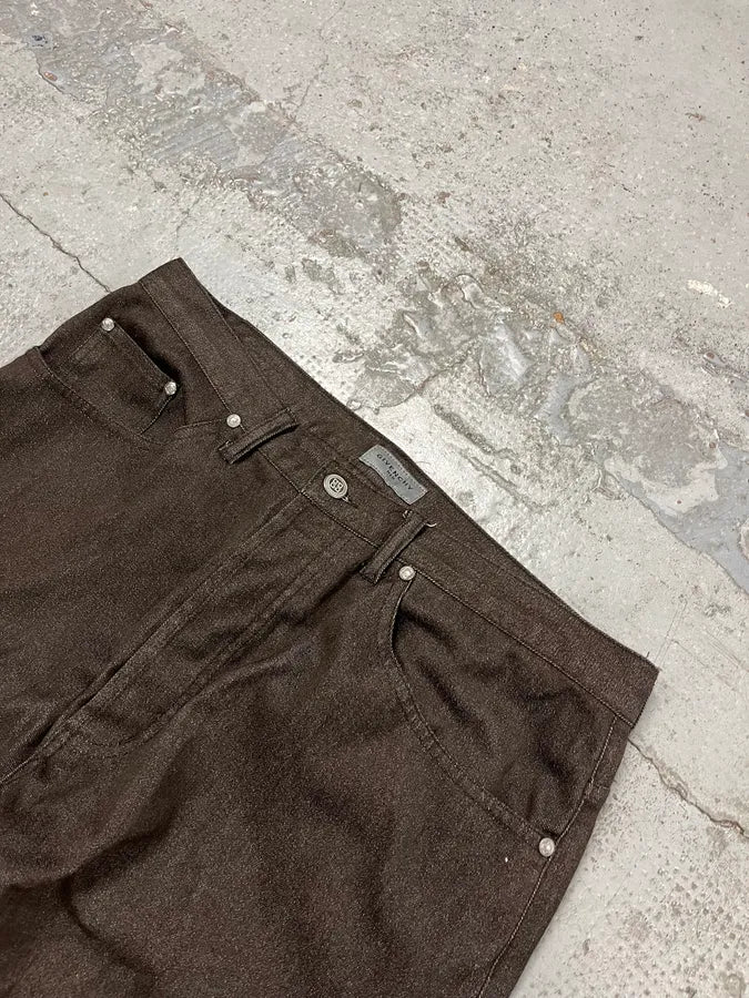 2000s Givenchy Wide Brown Pants VoxUlte 5