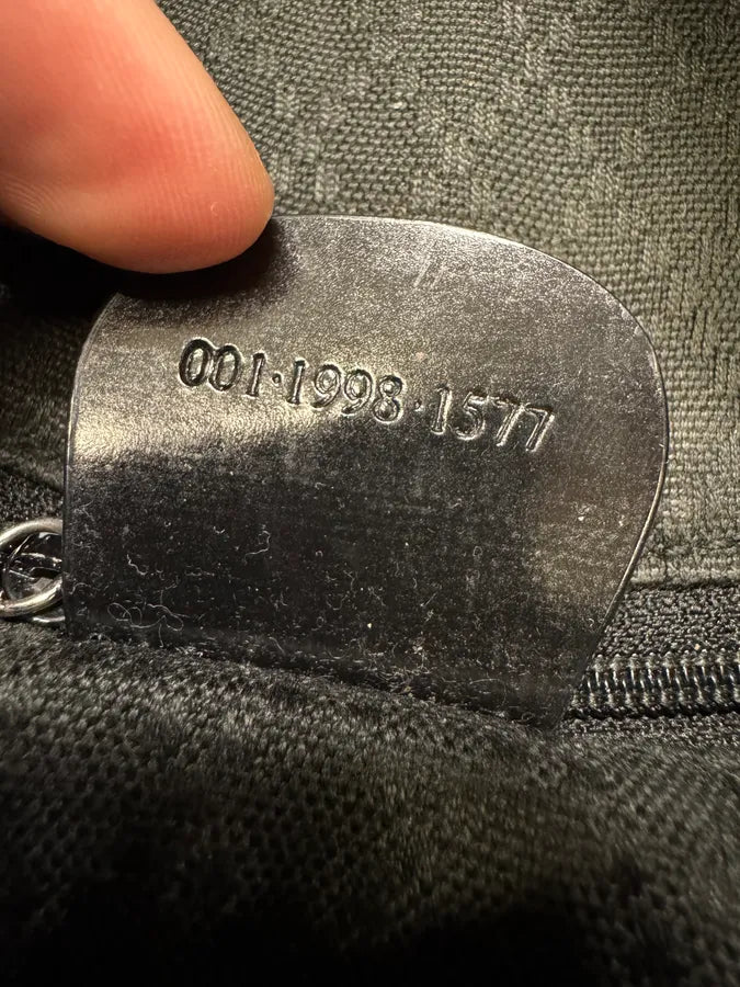 2000s Gucci Bamboo Black Nylon Messenger Shoulder Bag (OS) USZBExR 12