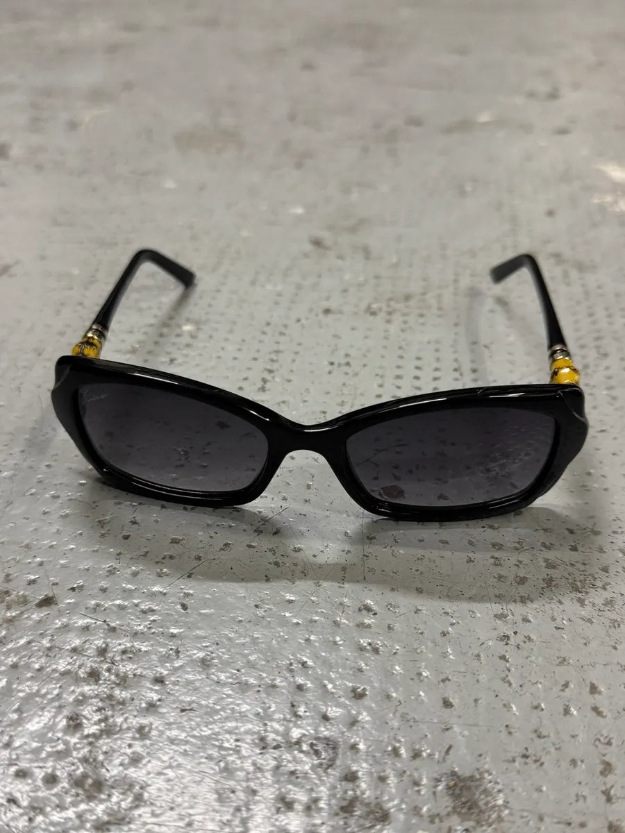 2000s Gucci Bamboo Black Sunglasses HHZBOyl 0