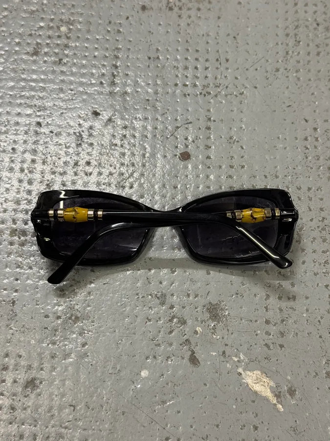 2000s Gucci Bamboo Black Sunglasses HHZBOyl 2