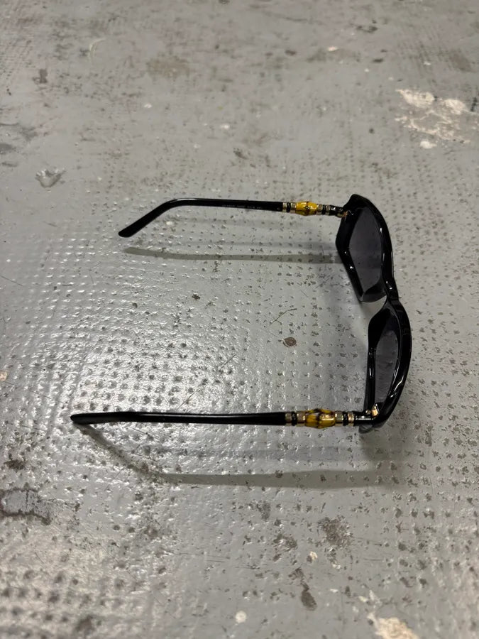2000s Gucci Bamboo Black Sunglasses HHZBOyl 5