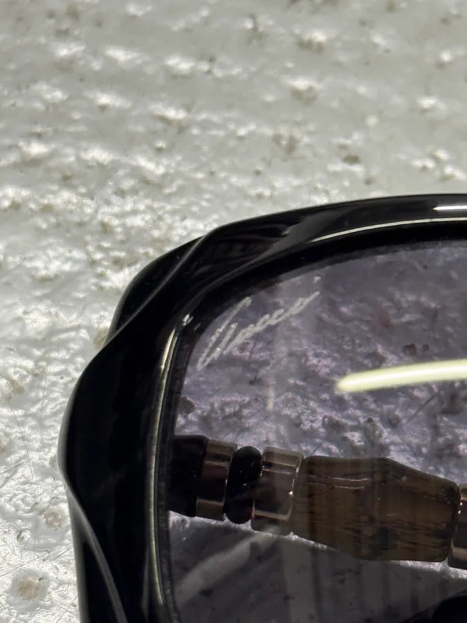 2000s Gucci Bamboo Black Sunglasses HHZBOyl 9