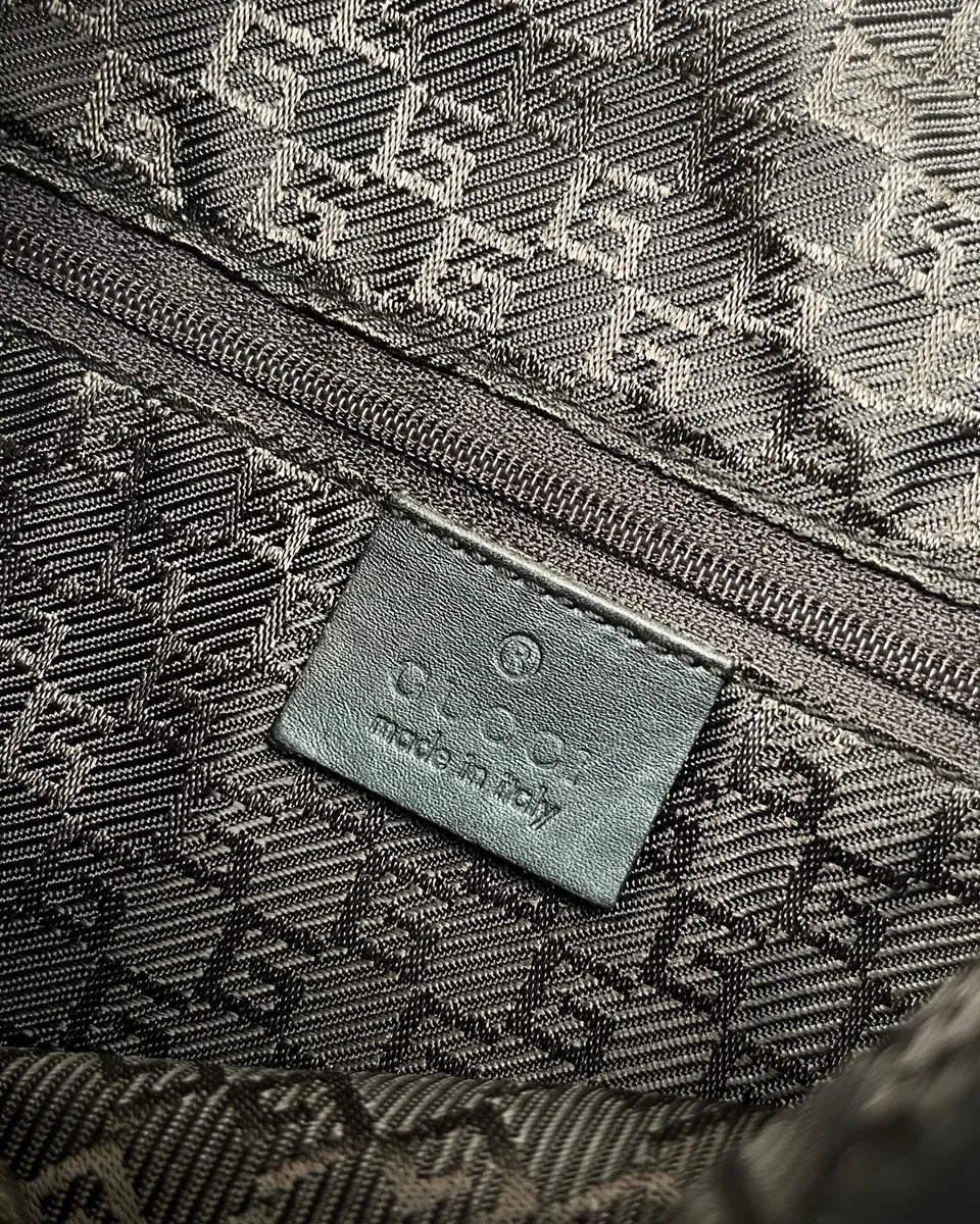 2000s Gucci Bamboo Handle Beige Pony Hair Black Leather Bag UiekLwB 10