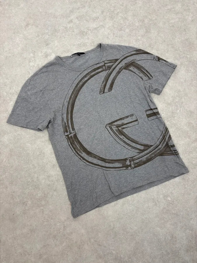 2000s Gucci Bamboo Monogram Grey T-Shirt mzBOKot 3