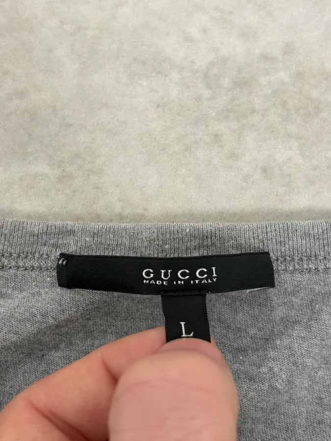 2000s Gucci Bamboo Monogram Grey T-Shirt mzBOKot 6