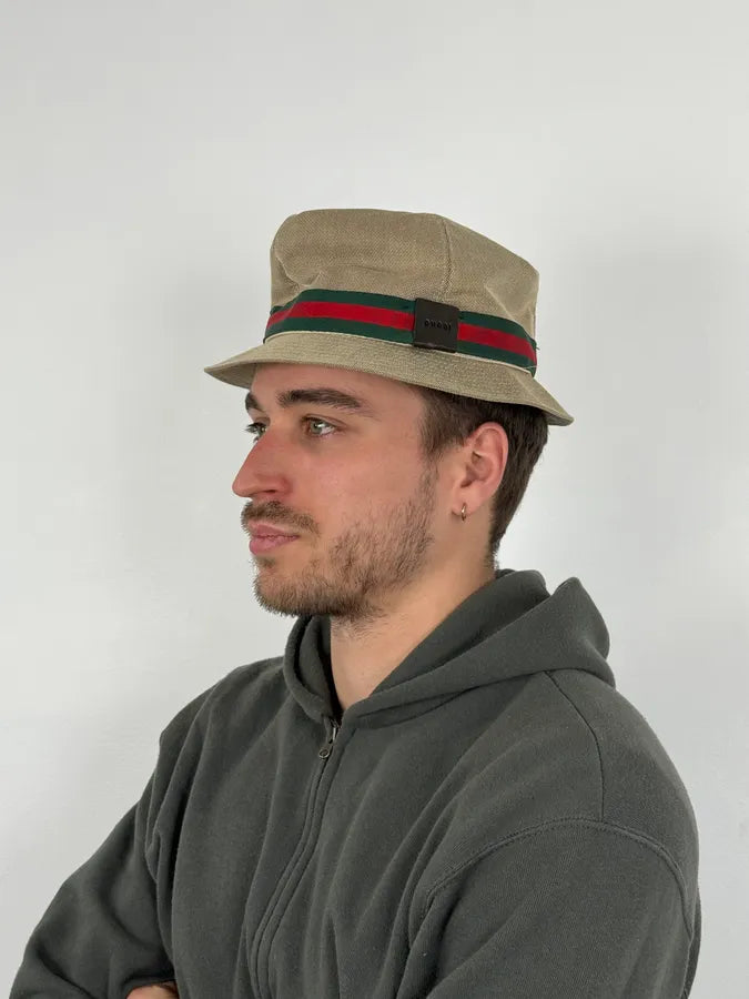 2000s Gucci Beige Canvas Hat niunscE 2