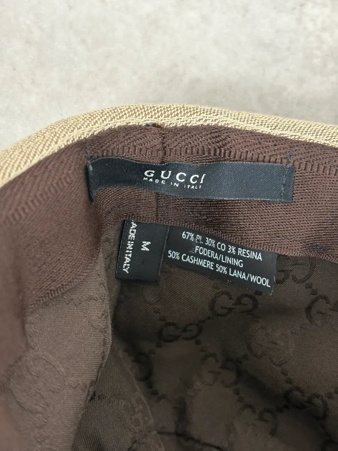 2000s Gucci Beige Canvas Hat niunscE 8