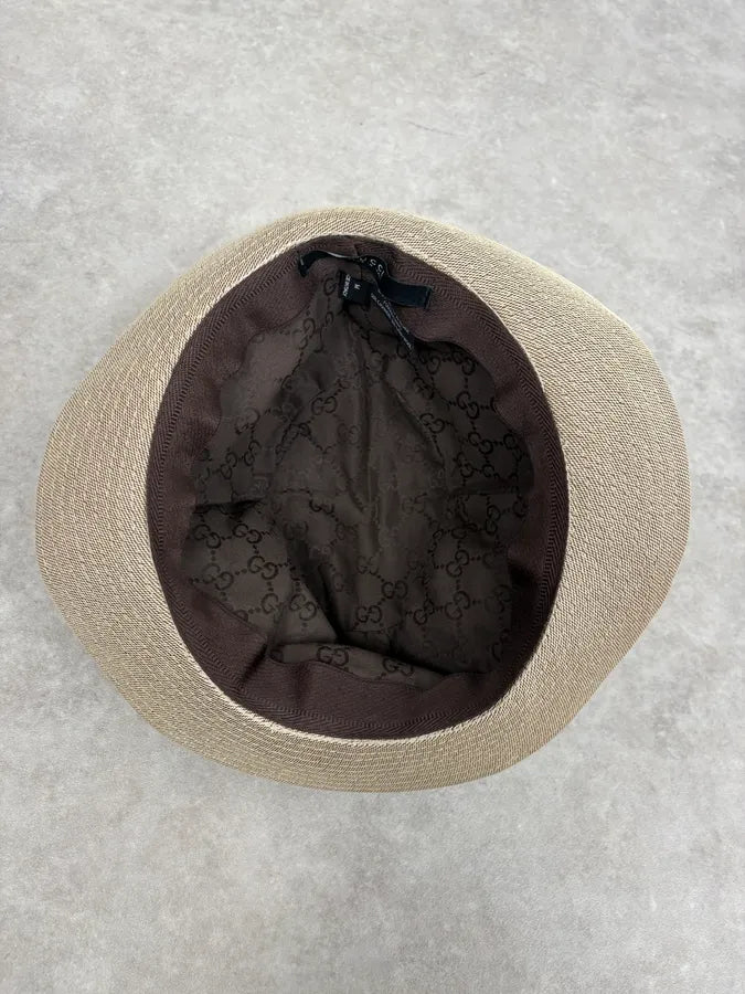 2000s Gucci Beige Canvas Hat niunscE 6