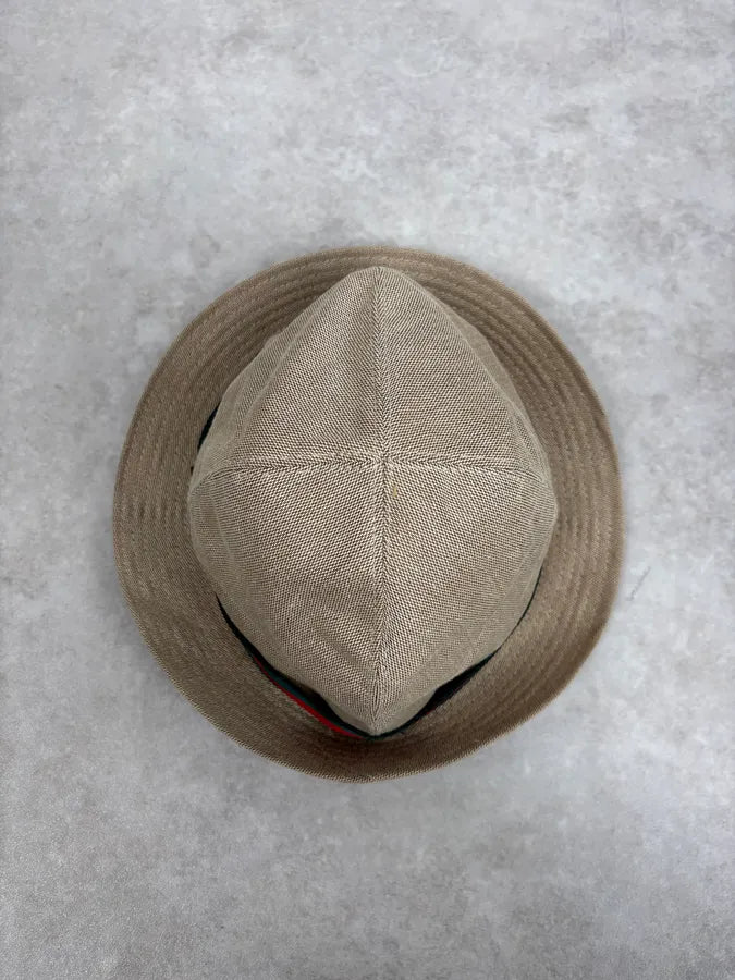 2000s Gucci Beige Canvas Hat niunscE 5