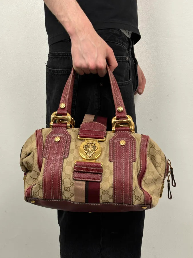 SS2009 Gucci Red & Beige Monogram Heritage Bag by Frida Giannini dfXuihY 2