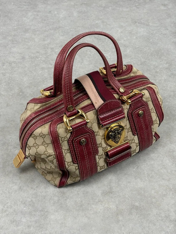 SS2009 Gucci Red & Beige Monogram Heritage Bag by Frida Giannini dfXuihY 0