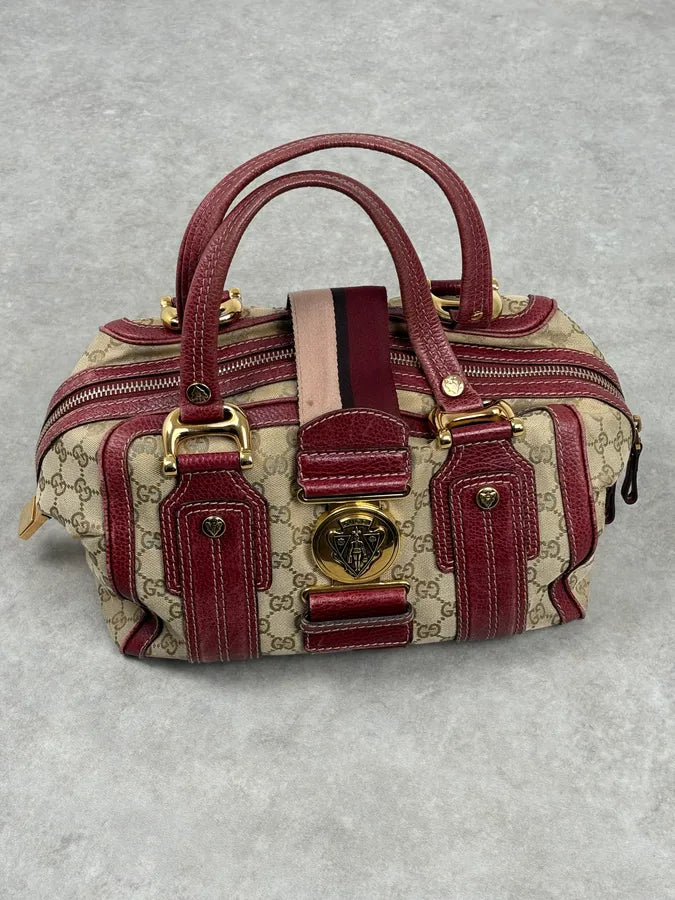 SS2009 Gucci Red & Beige Monogram Heritage Bag by Frida Giannini dfXuihY 3
