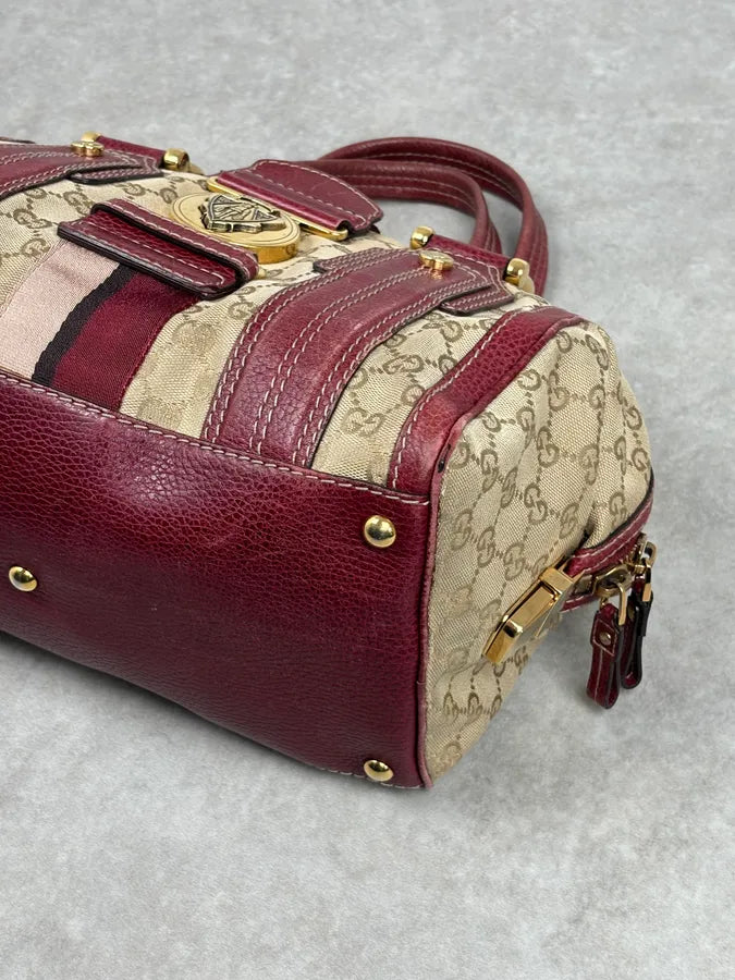 SS2009 Gucci Red & Beige Monogram Heritage Bag by Frida Giannini dfXuihY 10