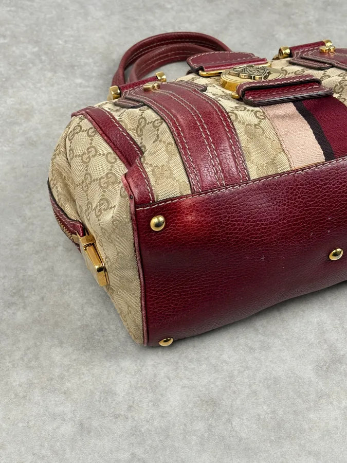 SS2009 Gucci Red & Beige Monogram Heritage Bag by Frida Giannini dfXuihY 9