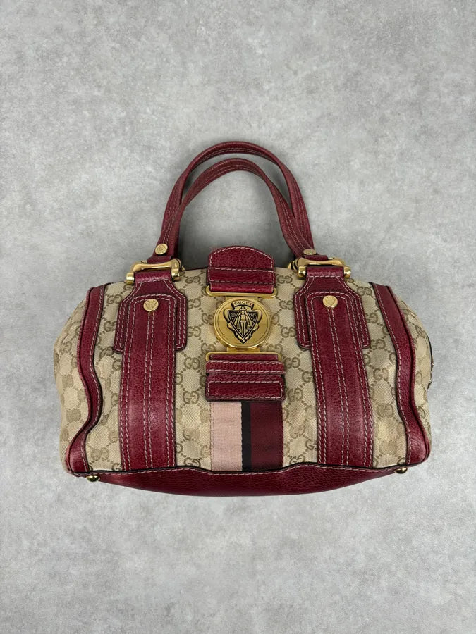 SS2009 Gucci Red & Beige Monogram Heritage Bag by Frida Giannini dfXuihY 6
