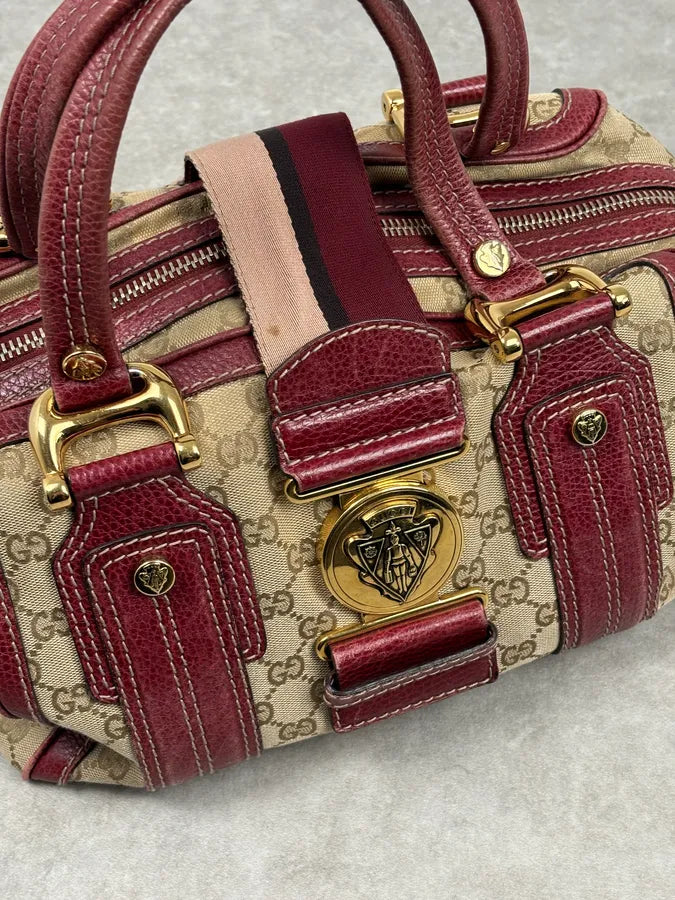 SS2009 Gucci Red & Beige Monogram Heritage Bag by Frida Giannini dfXuihY 4