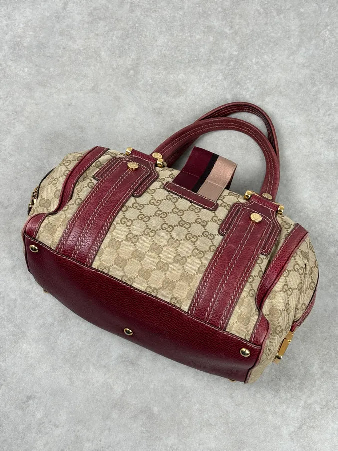 SS2009 Gucci Red & Beige Monogram Heritage Bag by Frida Giannini dfXuihY 12