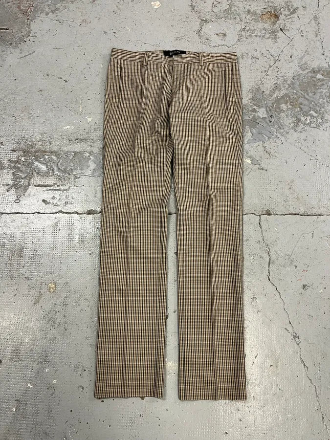 2000s Gucci Beige Classy Checkered Tailored Pants wsYLdxR 0