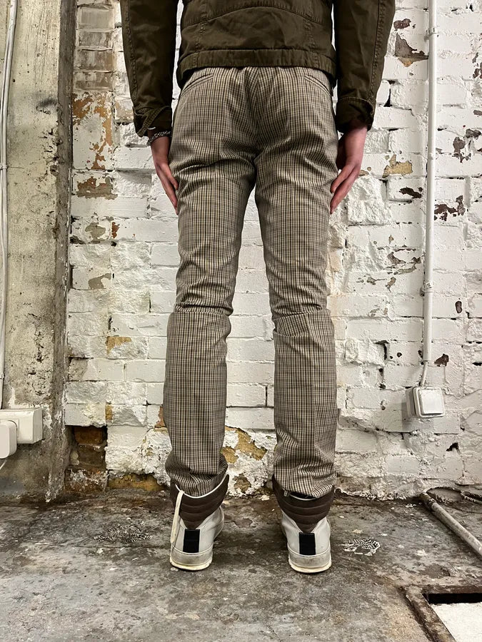 2000s Gucci Beige Classy Checkered Tailored Pants wsYLdxR 3