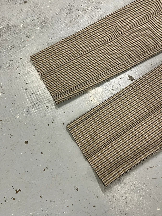 2000s Gucci Beige Classy Checkered Tailored Pants wsYLdxR 6