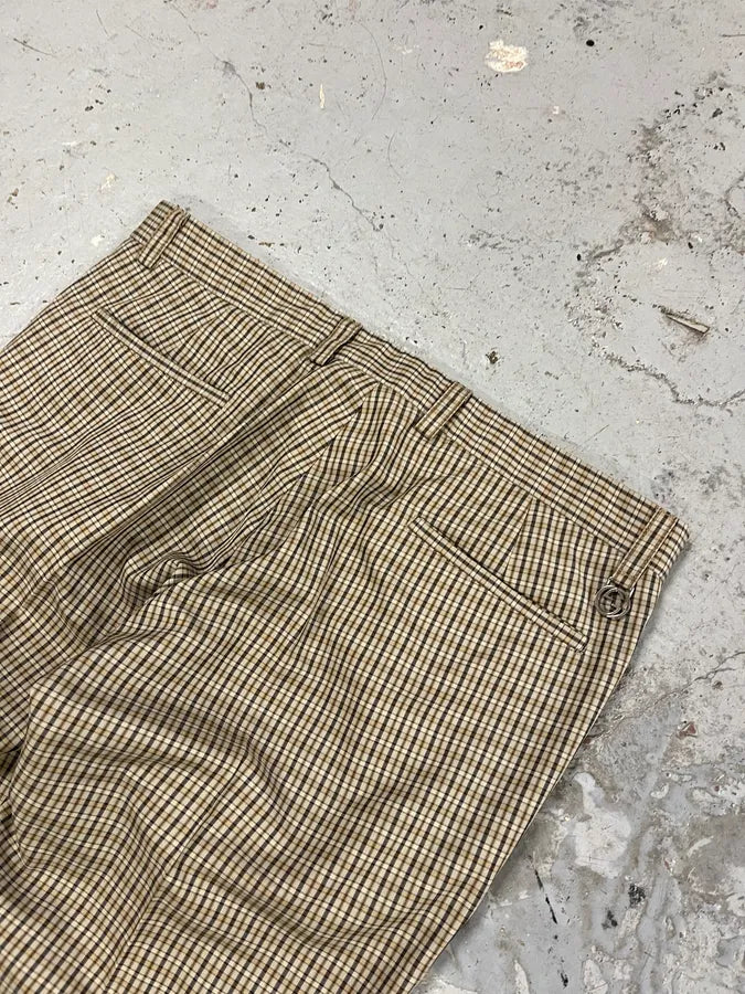 2000s Gucci Beige Classy Checkered Tailored Pants wsYLdxR 9