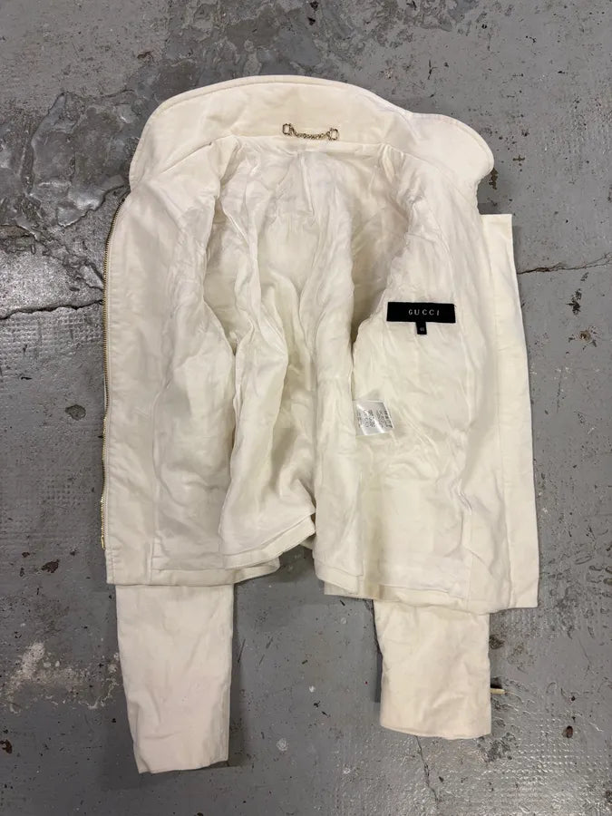 2000s Gucci Beige Lady Cotton Jacket QrbQrYT 4
