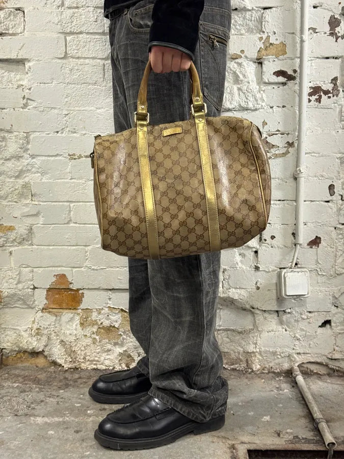 2000s Gucci Beige Monogram Canvas Tote Bag TtjDNvM 1