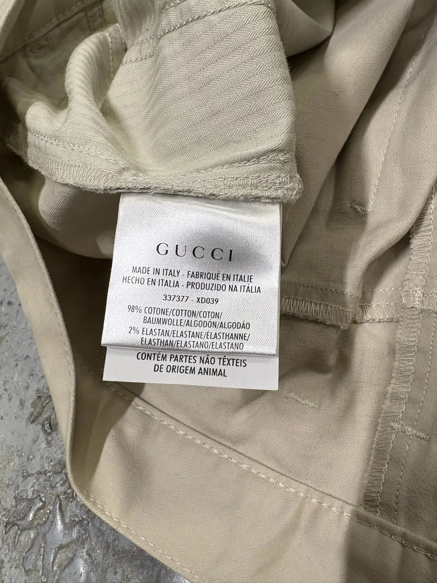 2000s Gucci Beige Pure Regular Chino Pants avJhIKQ 6