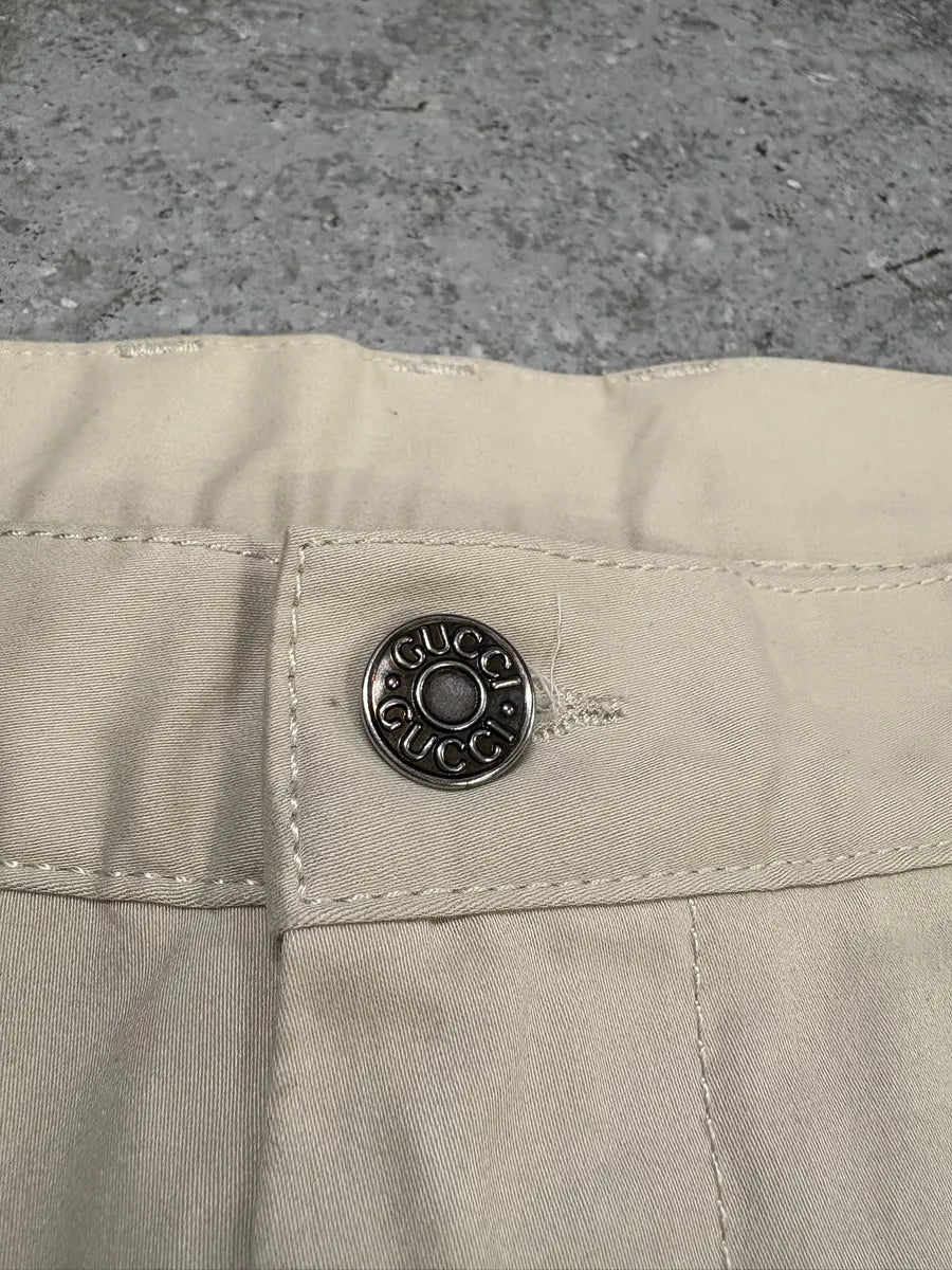 2000s Gucci Beige Pure Regular Chino Pants avJhIKQ 8