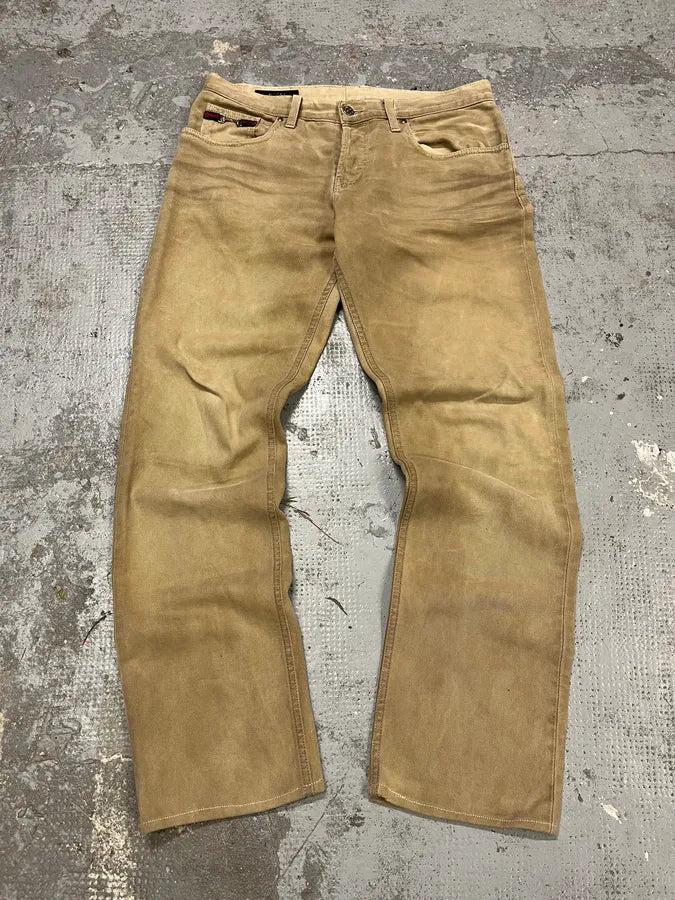 2000s Gucci Beige Relaxed Slim Pants NqlKwDV 0