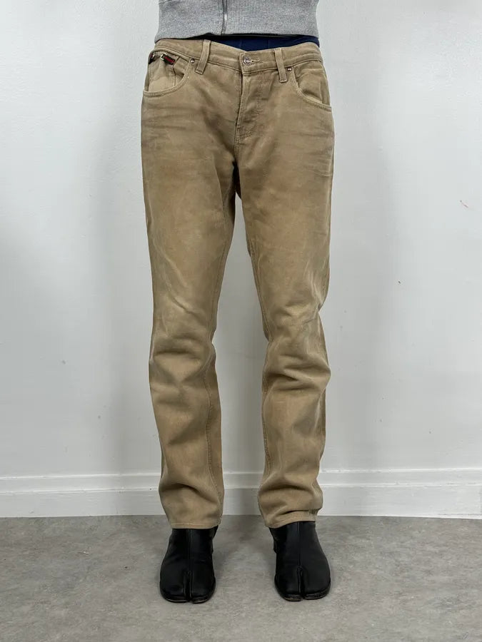 2000s Gucci Beige Relaxed Slim Pants NqlKwDV 1