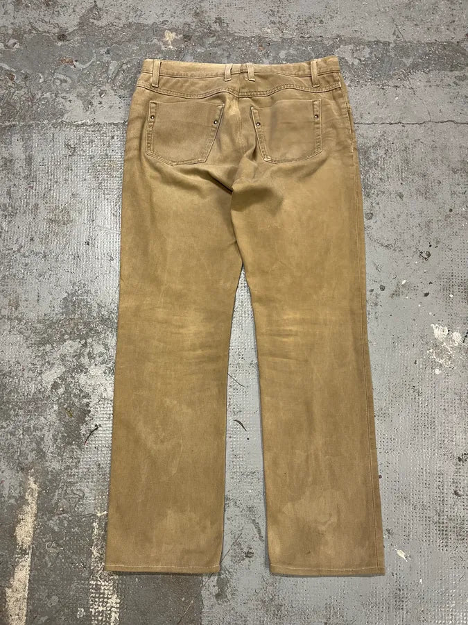 2000s Gucci Beige Relaxed Slim Pants NqlKwDV 7