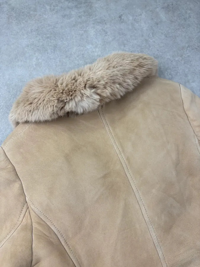 AW1997 Gucci Beige Shearling Fur Leather Jacket by Tom Ford ndZvQst 8