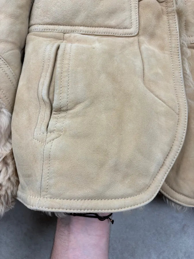 AW1997 Gucci Beige Shearling Fur Leather Jacket by Tom Ford ndZvQst 9