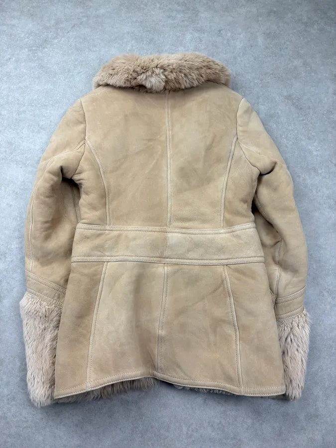 AW1997 Gucci Beige Shearling Fur Leather Jacket by Tom Ford ndZvQst 6