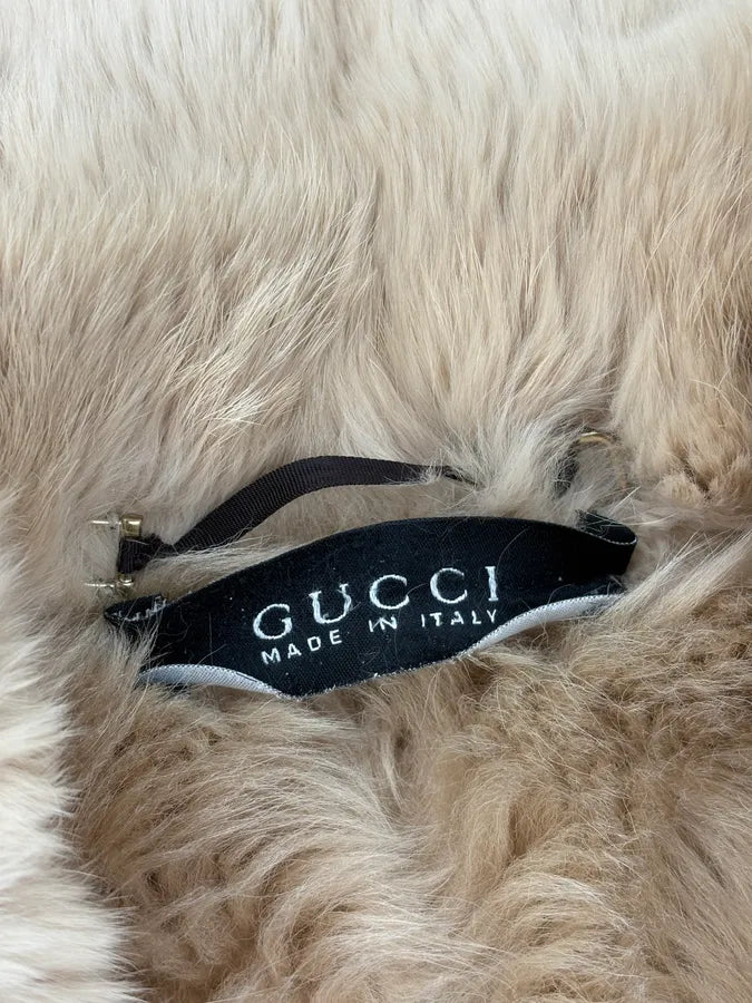 AW1997 Gucci Beige Shearling Fur Leather Jacket by Tom Ford ndZvQst 10