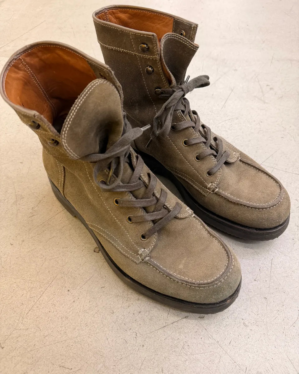 2000s Gucci Beige Suede Lace-Up Boots wHVKKlu 1