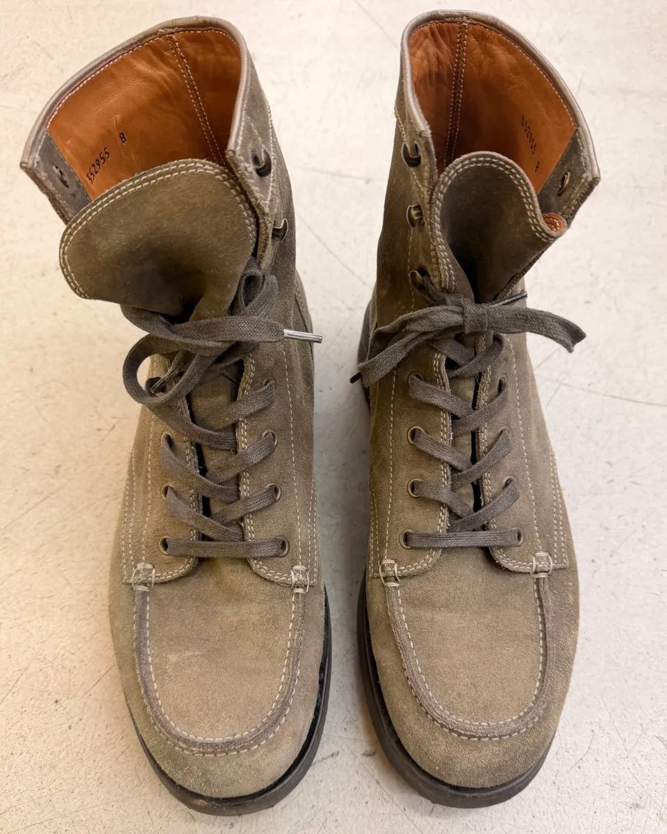 2000s Gucci Beige Suede Lace-Up Boots wHVKKlu 2