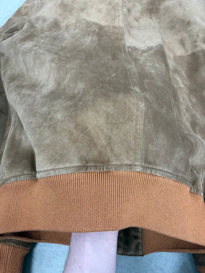 2000s Gucci Brown Suede Leather Bomber Jacket HcsNVux 10