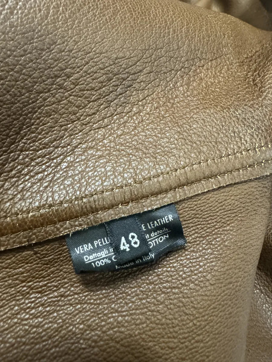 SS2003 Gucci Biker Aged Brown Leather Jacket by Tom Ford JOJkETc 8