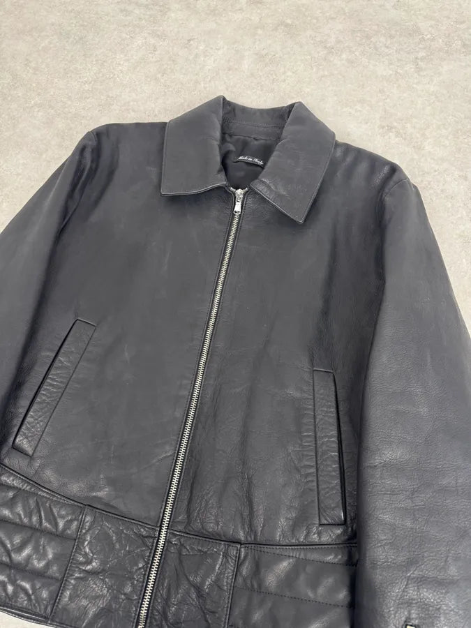 2000s Gucci Biker Black Leather Jacket atjqsvk 3