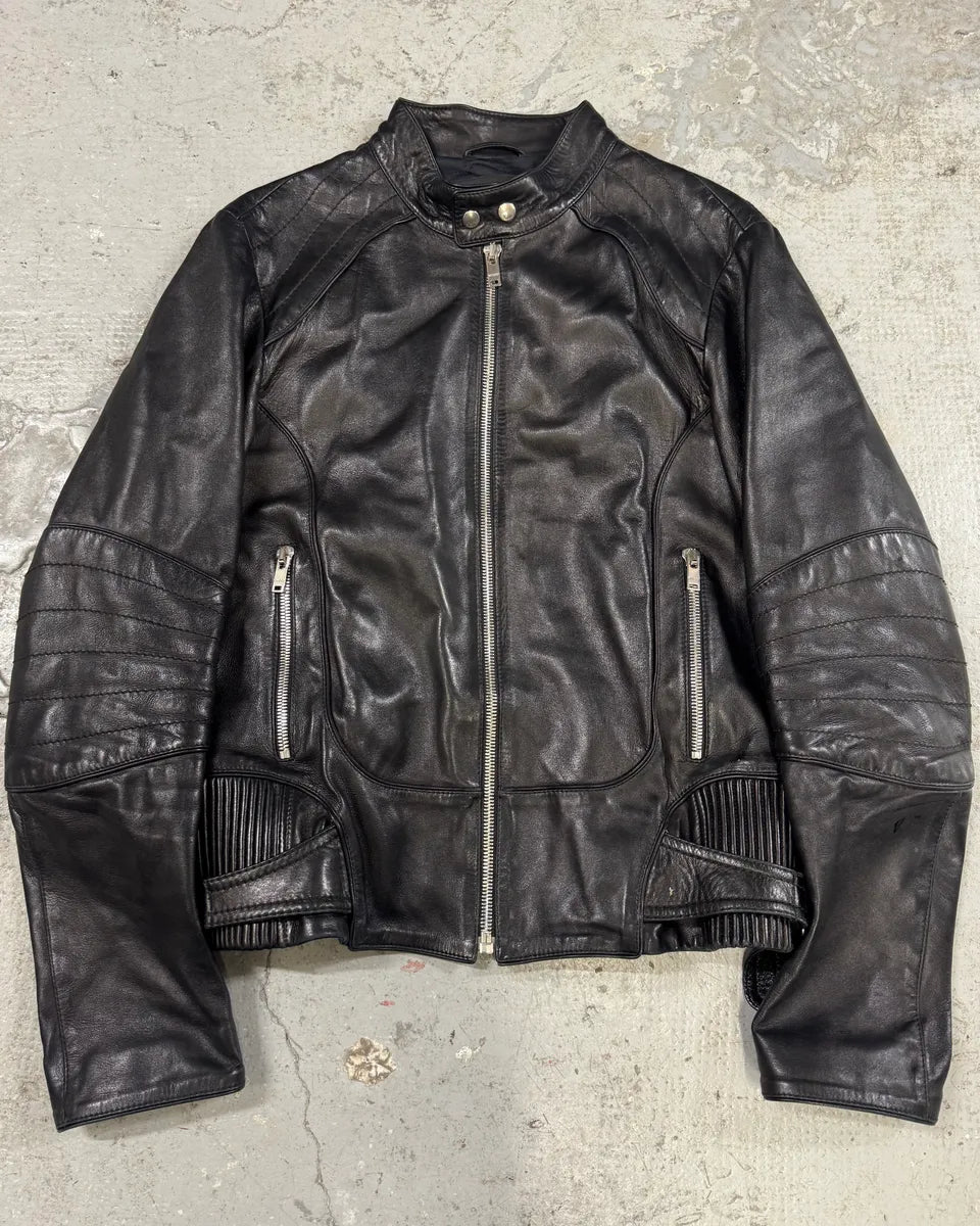 2000s Gucci Biker Black Leather Jacket (M/L) 0