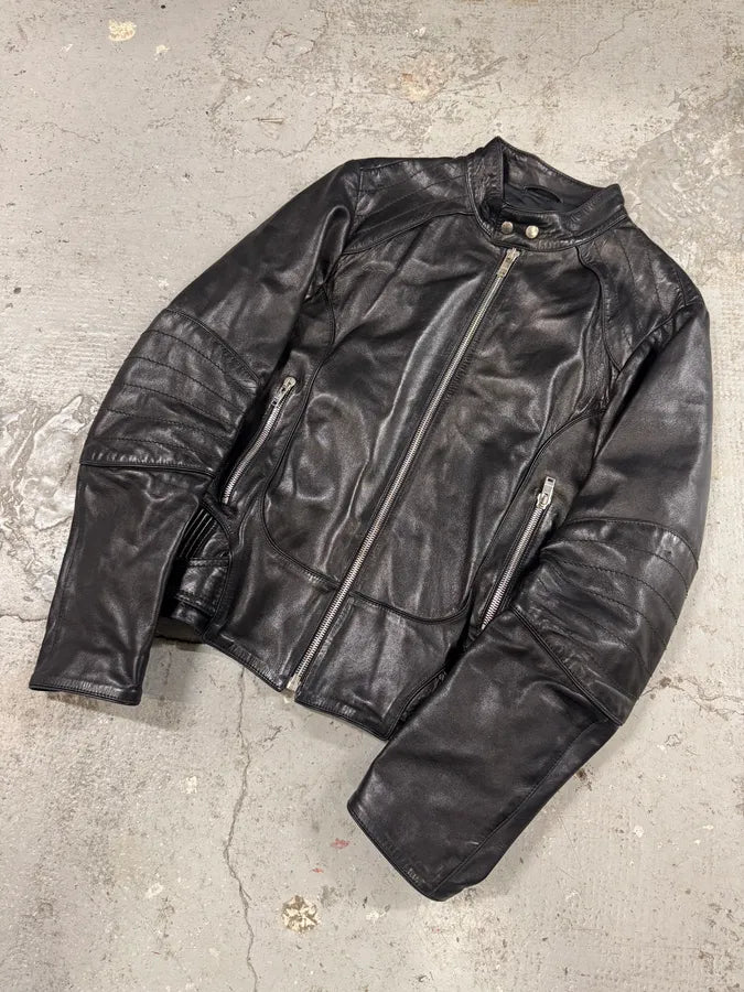 2000s Gucci Biker Black Leather Jacket (M/L) 1